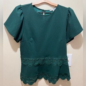 NWT Green Haute Monde Blouse
